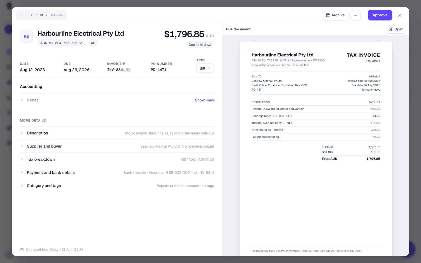 AI Extracts Every Invoice Automatically